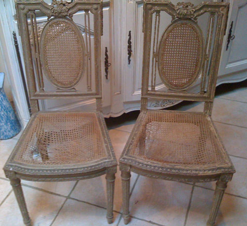 ANTIQUE FRENCH BEDROOM CHAIRS
